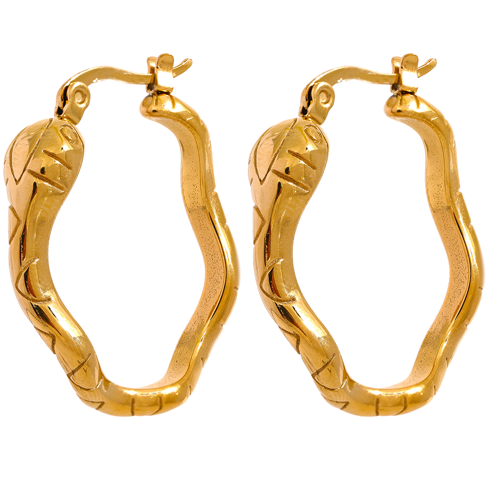 Snake Hoop Earrings