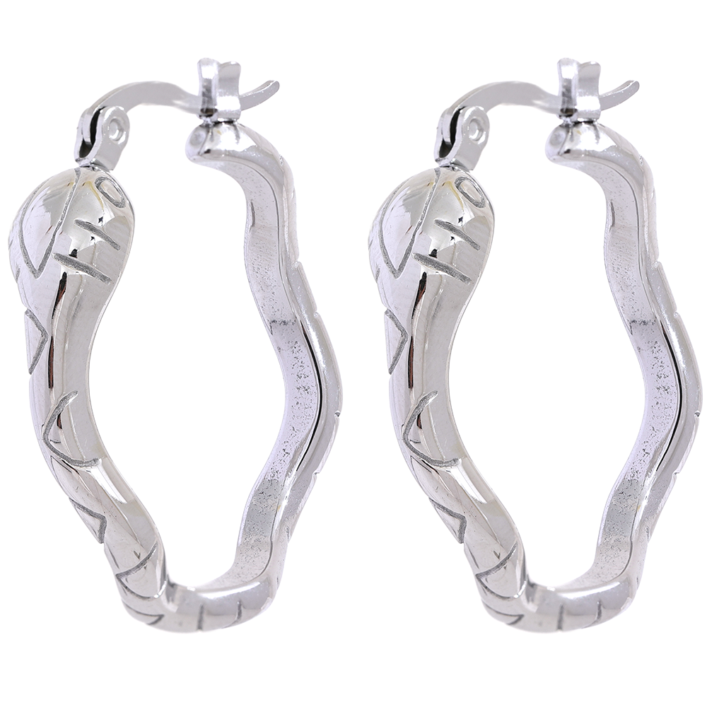 Snake Hoop Earrings