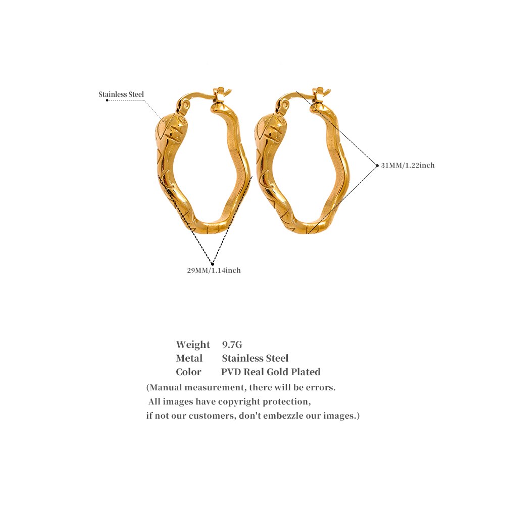 Snake Hoop Earrings