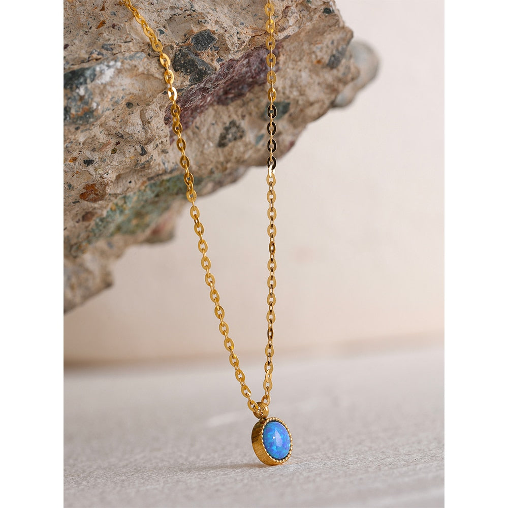 Blue Opal Necklace