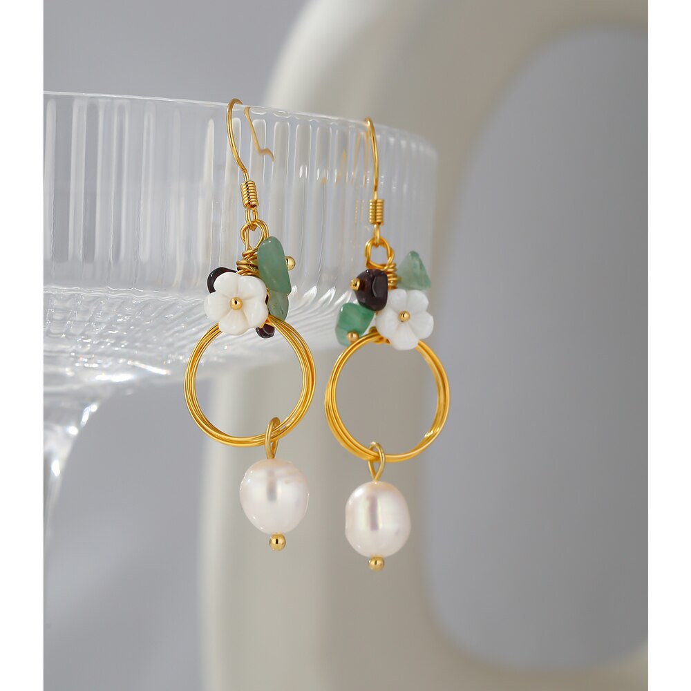 Shell Flower Earrings