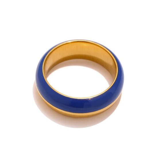 Blue Enamel Ring